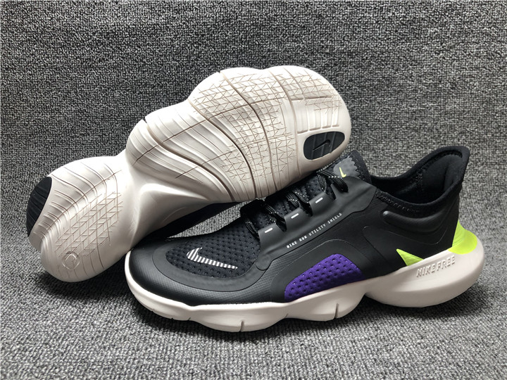 Nike Free RN 5.0 Black White Purple Shoes